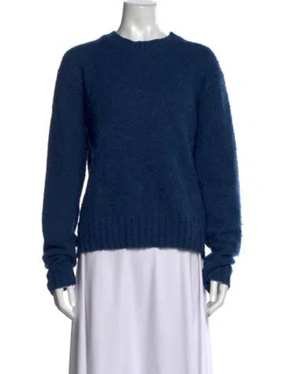 Pre-owned Helmut Lang Wool Crew Neck Sweater In Blue