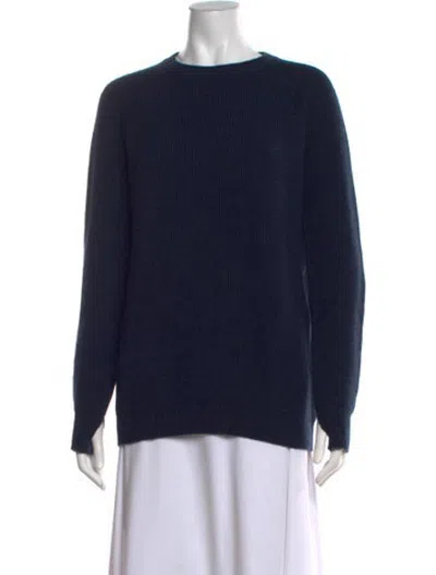 Pre-owned Helmut Lang Wool Crew Neck Sweater In Blue
