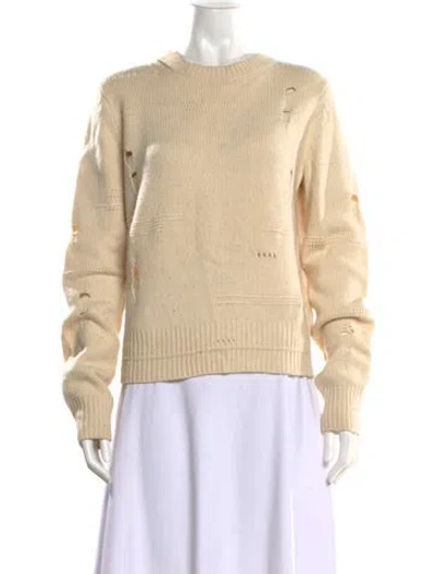Pre-owned Helmut Lang Wool Crew Neck Sweater In Neutral