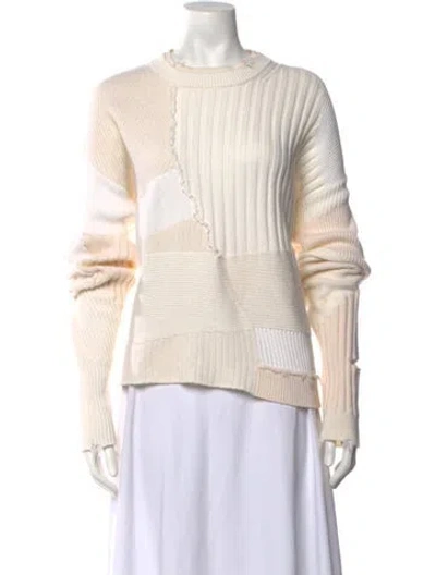 Pre-owned Helmut Lang Wool Crew Neck Sweater In Neutrals