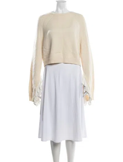 Pre-owned Helmut Lang Wool Crew Neck Sweater In Neutrals