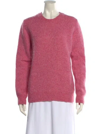 Pre-owned Helmut Lang Wool Crew Neck Sweater In Pink