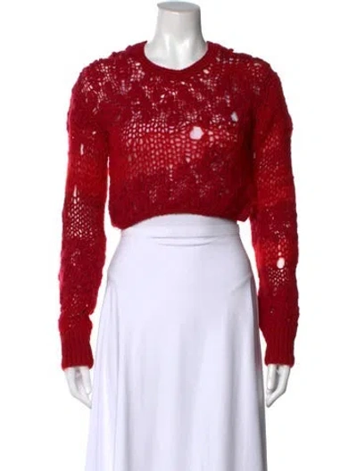 Pre-owned Helmut Lang Wool Crew Neck Sweater In Red