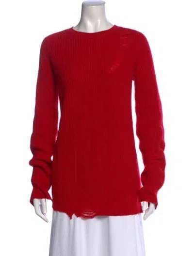 Pre-owned Helmut Lang Wool Crew Neck Sweater In Red