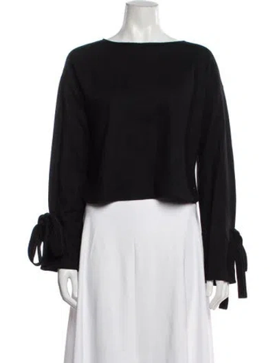 Pre-owned Helmut Lang Wool Crew Neck Top In Black