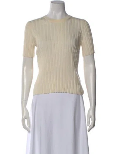 Pre-owned Helmut Lang Wool Crew Neck Top In Neutral