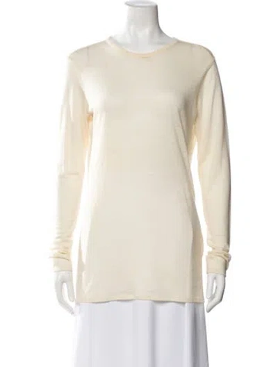 Pre-owned Helmut Lang Wool Crew Neck T-shirt In Neutral