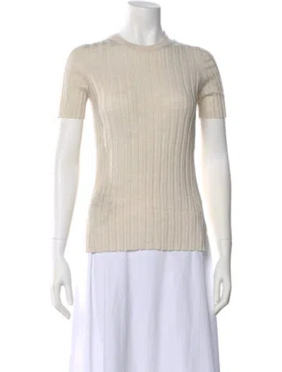 Pre-owned Helmut Lang Wool Crew Neck T-shirt In Neutral