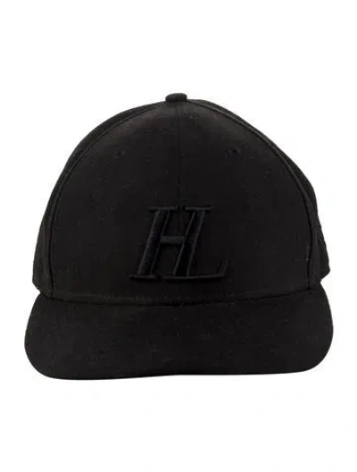 Pre-owned Helmut Lang Wool Embroidered Baseball Hat In Black