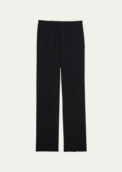 Helmut Lang Women's Wool Straight-leg Pants In Black