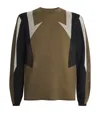 Helmut Lang Wool Geometric Sweater In Brown