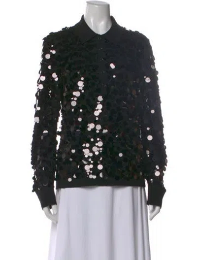 Pre-owned Helmut Lang Wool Graphic Print Sweater In Black