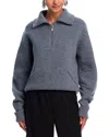 Helmut Lang Wool Half Zip Funnel Neck Sweater In Blue