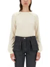Helmut Lang Relaxed-fit Wool And Silk Blend Top In Neutral