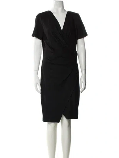 Pre-owned Helmut Lang Wool Knee-length Dress In Black