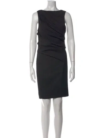 Pre-owned Helmut Lang Wool Knee-length Dress In Black