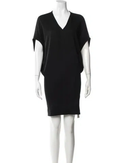 Pre-owned Helmut Lang Wool Knee-length Dress In Black