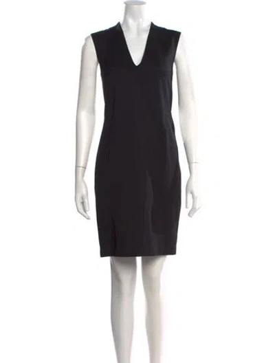Pre-owned Helmut Lang Wool Knee-length Dress In Black