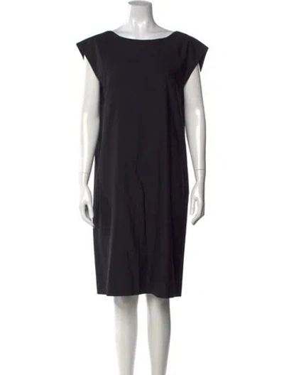 Pre-owned Helmut Lang Wool Knee-length Dress In Black