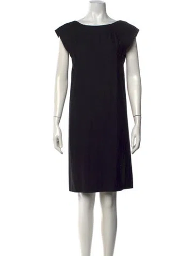 Pre-owned Helmut Lang Wool Knee-length Dress In Black