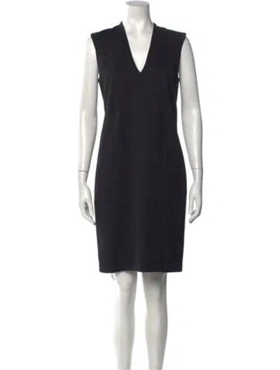 Pre-owned Helmut Lang Wool Knee-length Dress In Black