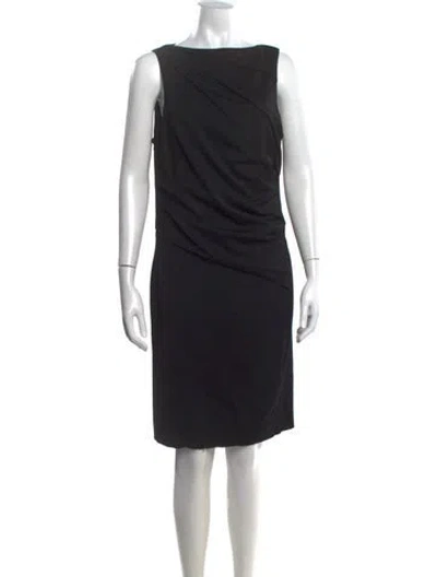 Pre-owned Helmut Lang Wool Knee-length Dress In Black