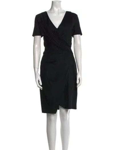 Pre-owned Helmut Lang Wool Long Dress In Black