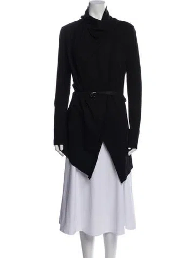 Pre-owned Helmut Lang Wool Long Sleeve Top In Black