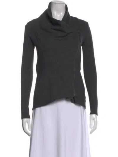 Pre-owned Helmut Lang Wool Long Sleeve Top In Gray