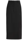 Helmut Lang Wool Maxi Skirt In Black