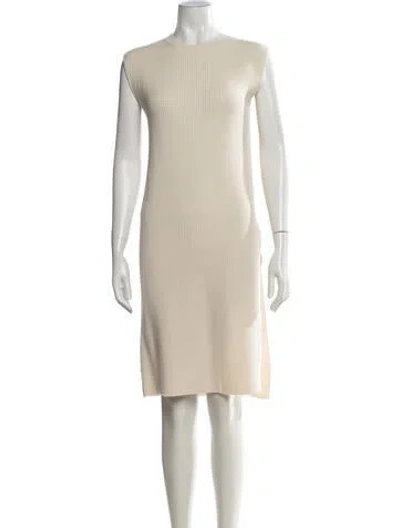 Pre-owned Helmut Lang Wool Midi Length Dress In Neutrals