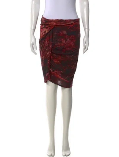 Pre-owned Helmut Lang Wool Midi Length Skirt In Multi