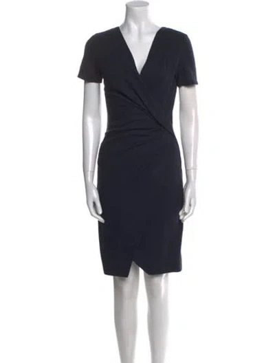 Pre-owned Helmut Lang Wool Mini Dress In Black