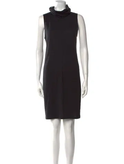 Pre-owned Helmut Lang Wool Mini Dress In Black