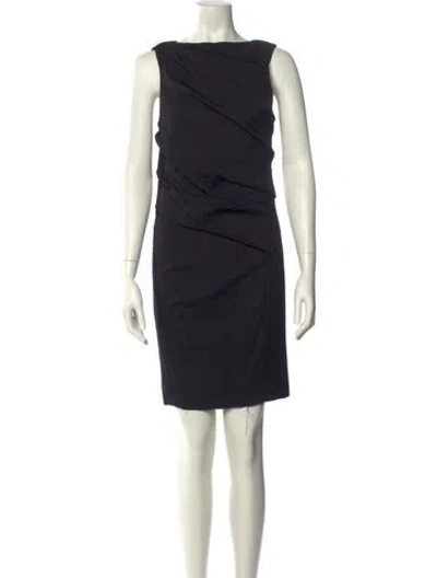 Pre-owned Helmut Lang Wool Mini Dress In Black