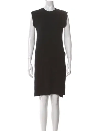 Pre-owned Helmut Lang Wool Mini Dress In Black