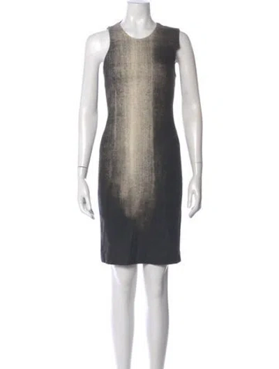 Pre-owned Helmut Lang Wool Mini Dress In Black