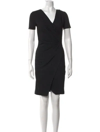 Pre-owned Helmut Lang Wool Mini Dress In Black