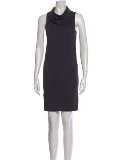 Pre-owned Helmut Lang Wool Mini Dress In Gray