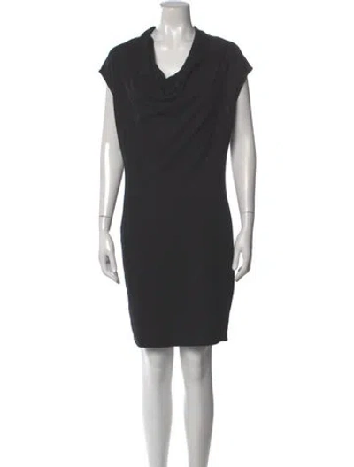 Pre-owned Helmut Lang Wool Mini Dress In Gray