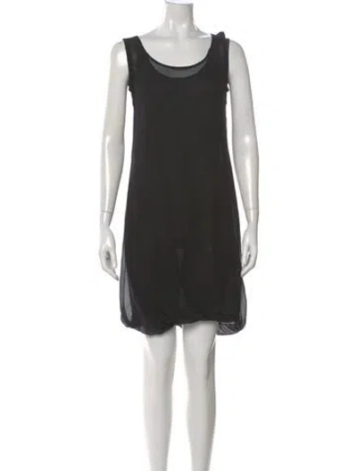Pre-owned Helmut Lang Wool Mini Dress In Gray