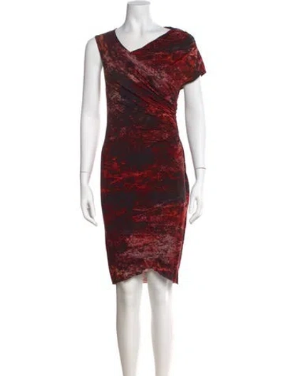 Pre-owned Helmut Lang Wool Mini Dress In Multi
