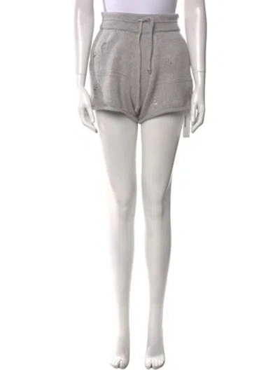 Pre-owned Helmut Lang Wool Mini Shorts In Gray