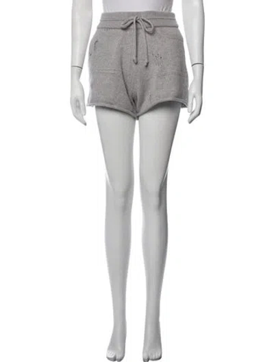 Pre-owned Helmut Lang Wool Mini Shorts In Neutrals