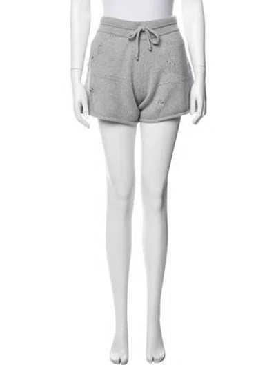 Pre-owned Helmut Lang Wool Mini Shorts W/ Tags In Neutral