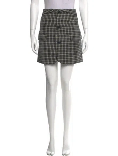 Pre-owned Helmut Lang Wool Mini Skirt In Black
