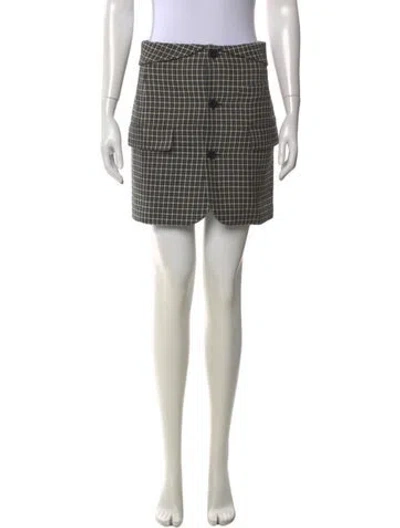 Pre-owned Helmut Lang Wool Mini Skirt In Gray