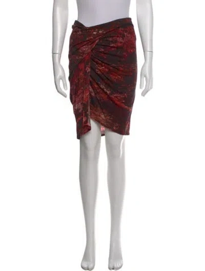 Pre-owned Helmut Lang Wool Mini Skirt In Multi