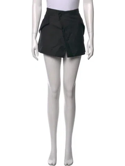 Pre-owned Helmut Lang Wool Mini Skirt W/ Tags In Black