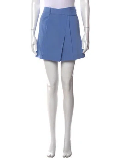 Pre-owned Helmut Lang Wool Mini Skirt W/ Tags In Blue